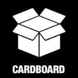 Piktogram Cardboard 15x15 cm Konturskuren Vit