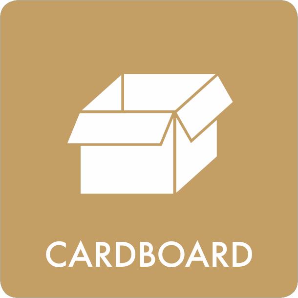 Piktogram Cardboard 12x12 cm Självhäftande Brun