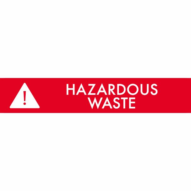Piktogram Hazardous waste 16x3 cm Magnetisk Röd